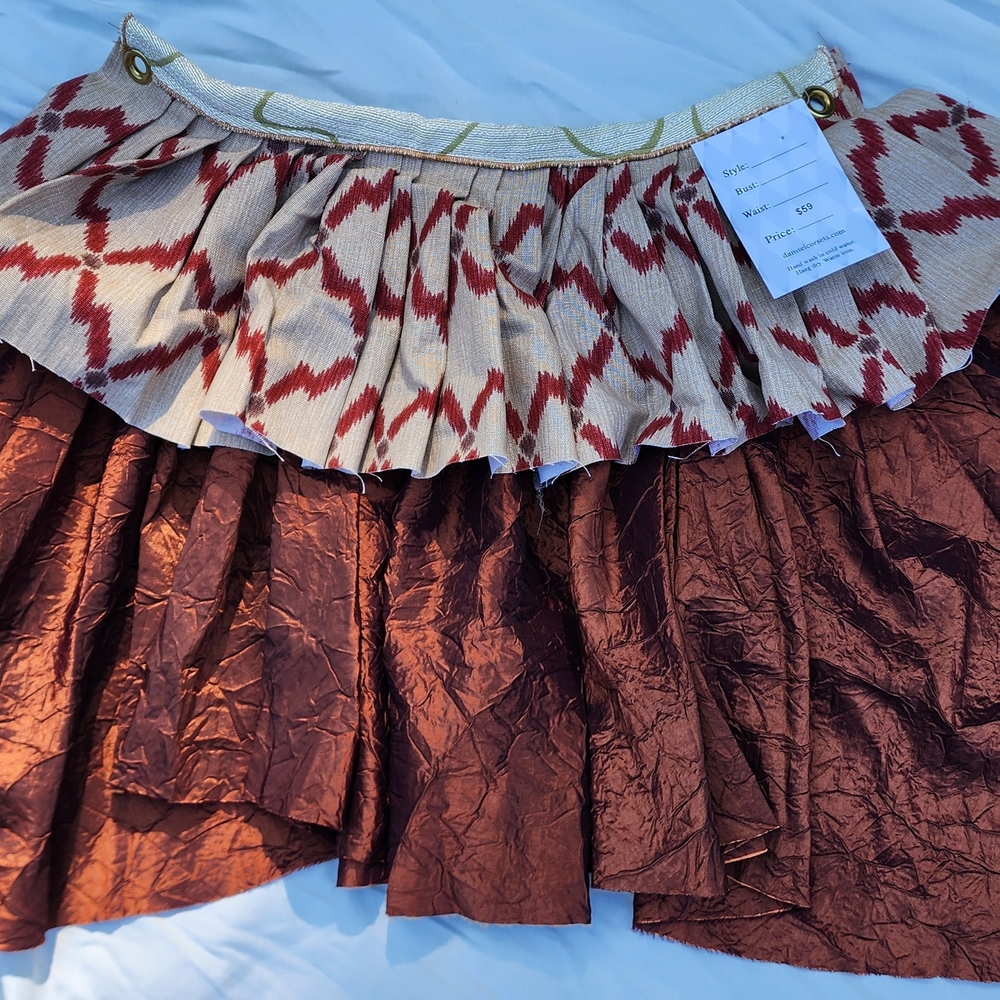 Stylish Red and Cream Women's Skirt